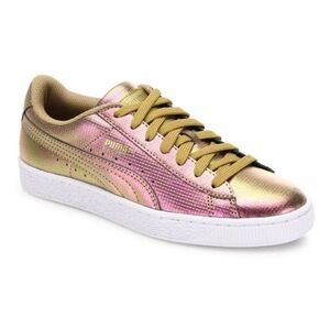 Puma Gold and Pink Sneakers